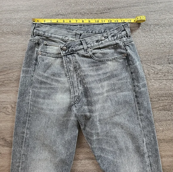 R13 Peyton Black Crossover Jeans Size 25 - Picture 14 of 16